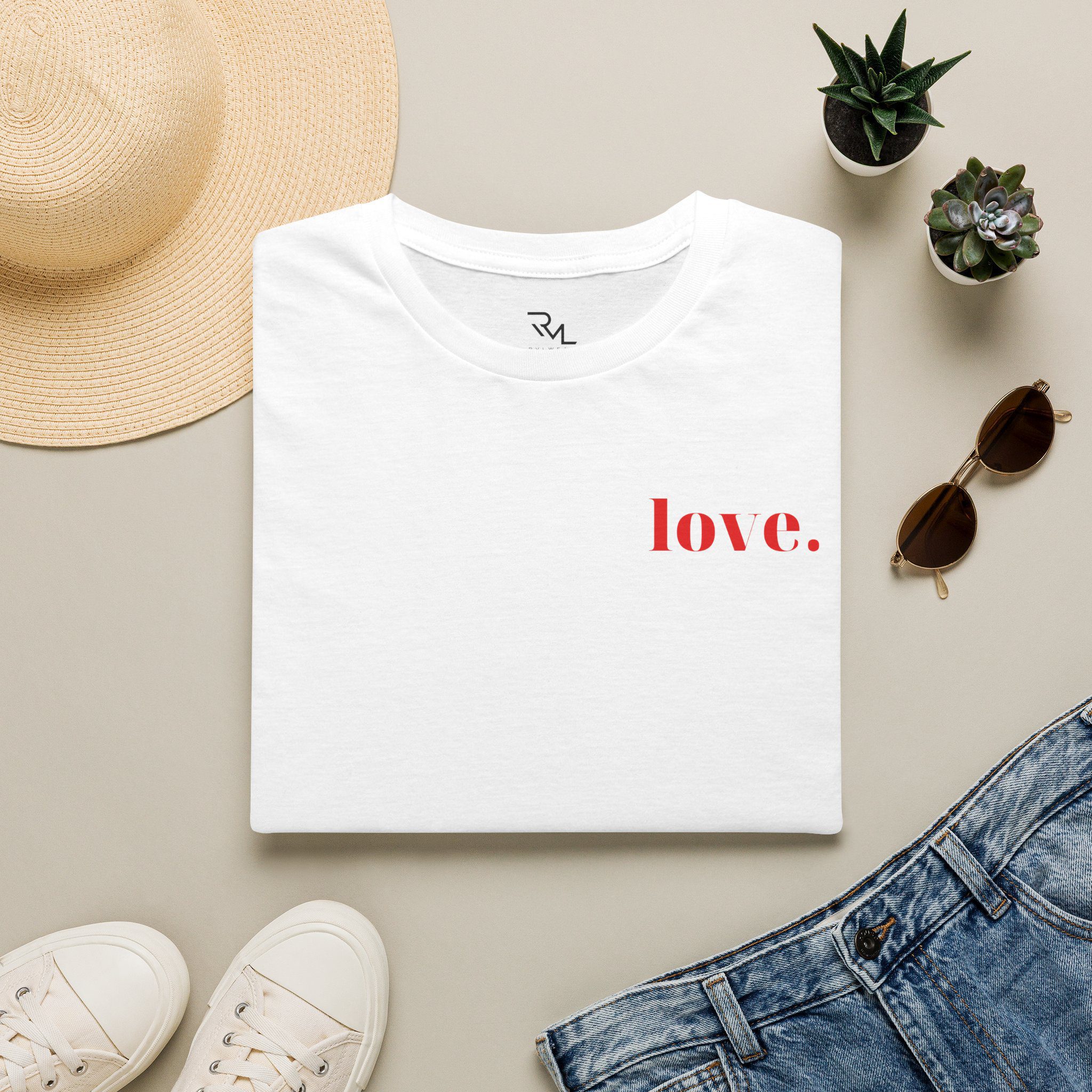 Love. Minimalist Tee — Casual Chest-Logo T-Shirt - Image 6