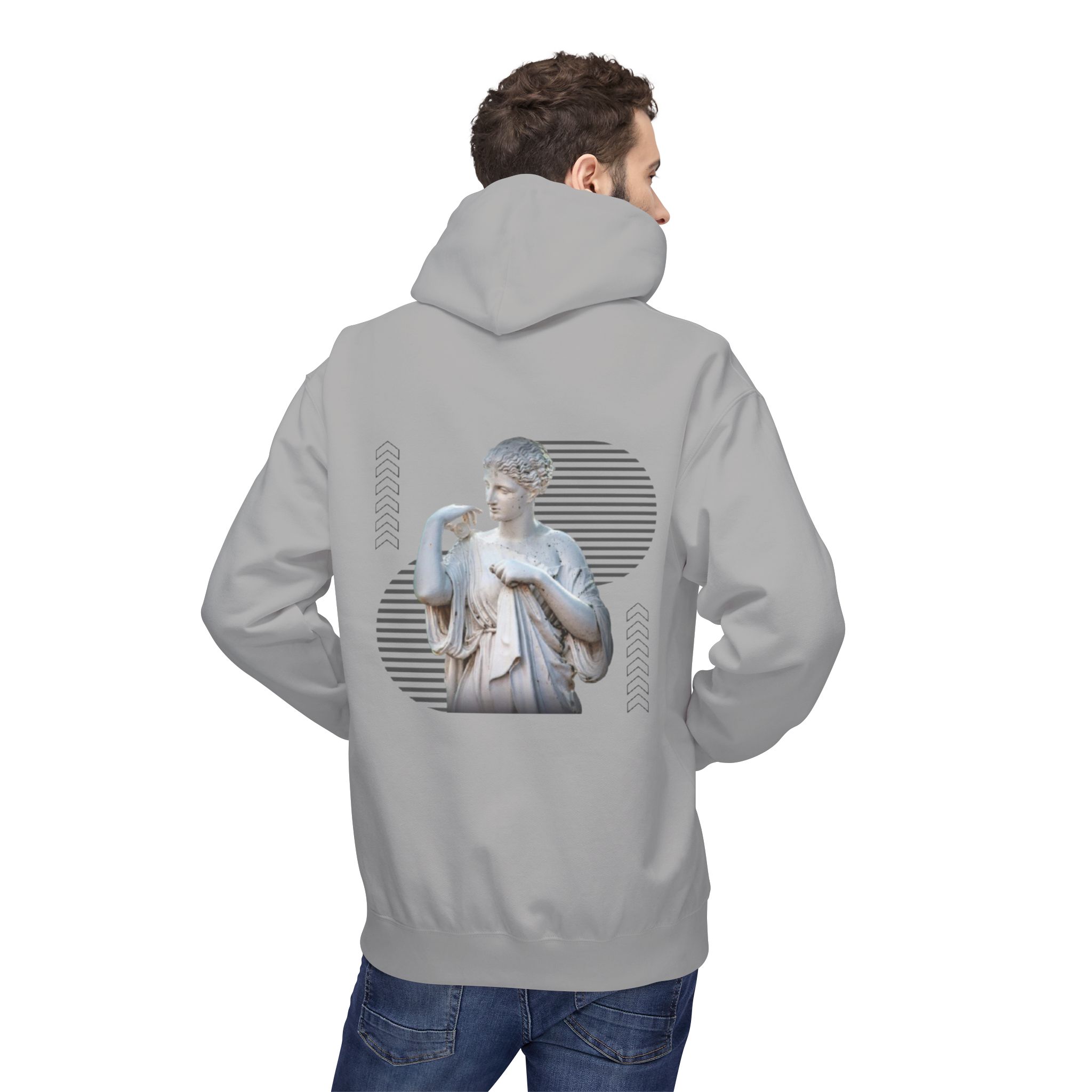 Hoodie — Classical Statue Vaporwave Graphic Hoodie - Image 11
