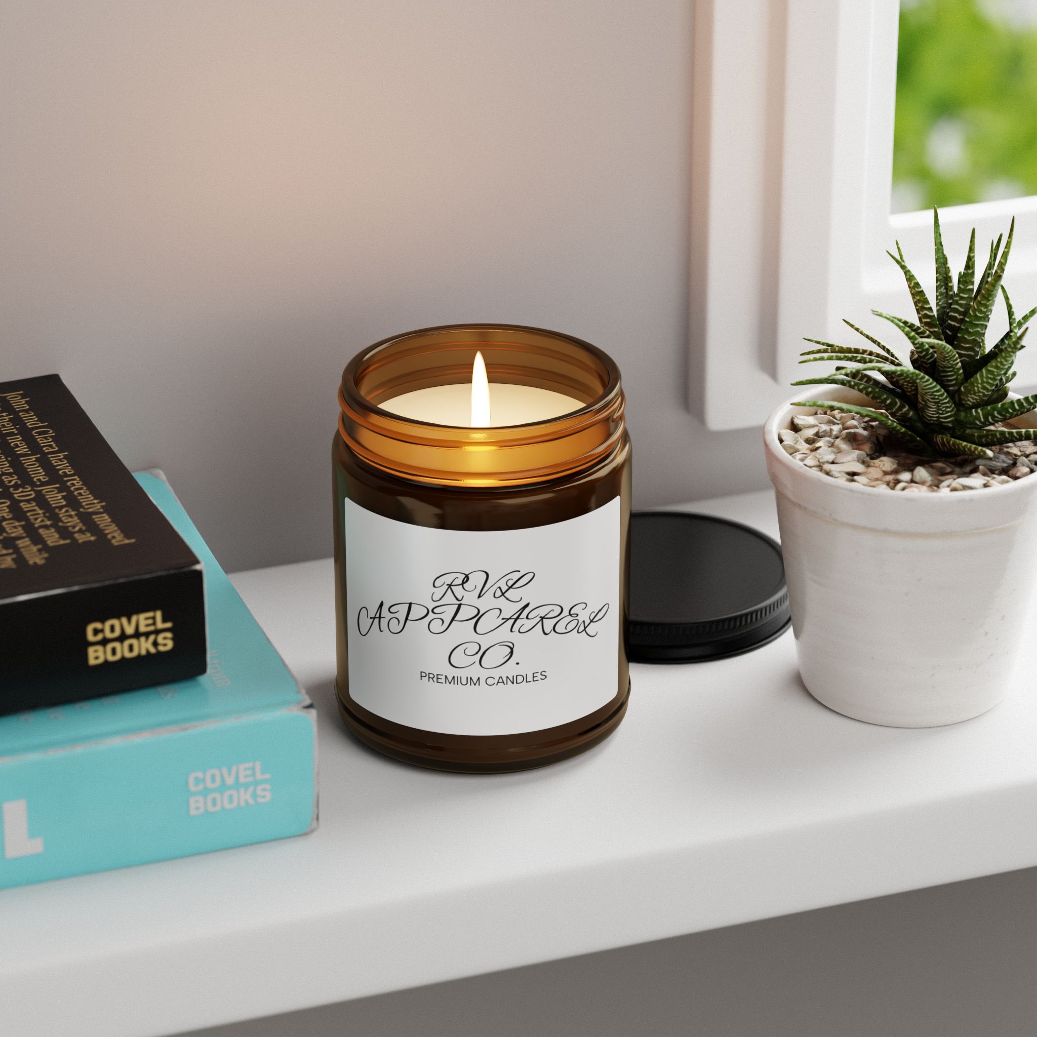 Amber Jar Soy Candle — Hand-Poured Scented Candle (Multi-Size) - Image 8