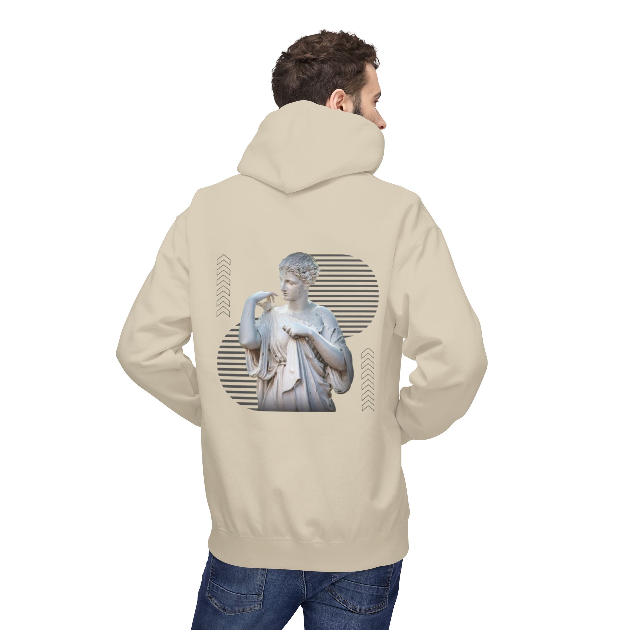 Hoodie — Classical Statue Vaporwave Graphic Hoodie - Image 7