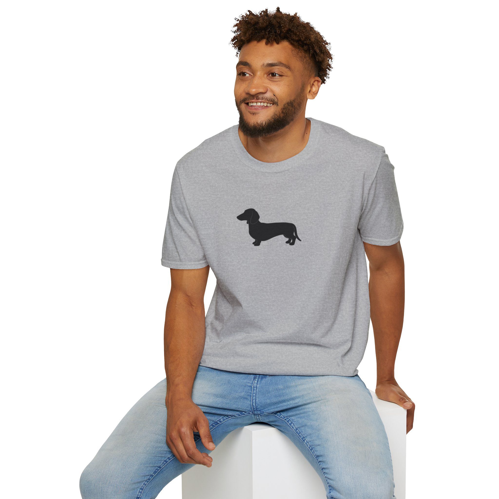 Dachshund Silhouette T-Shirt – Minimalist Sausage Dog Tee - Image 9