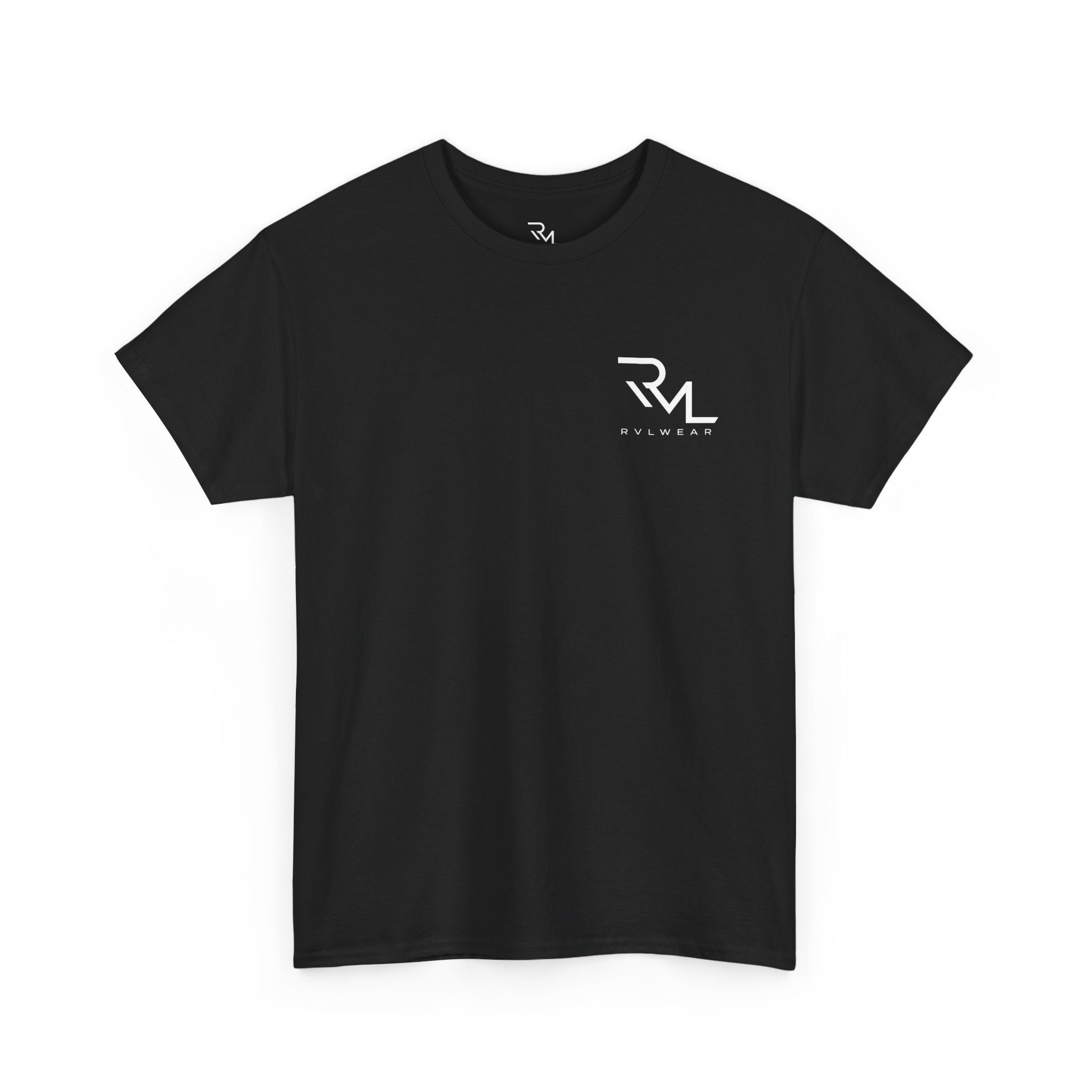 Minimal Logo Tee — RVL Chest Print Cotton T-Shirt