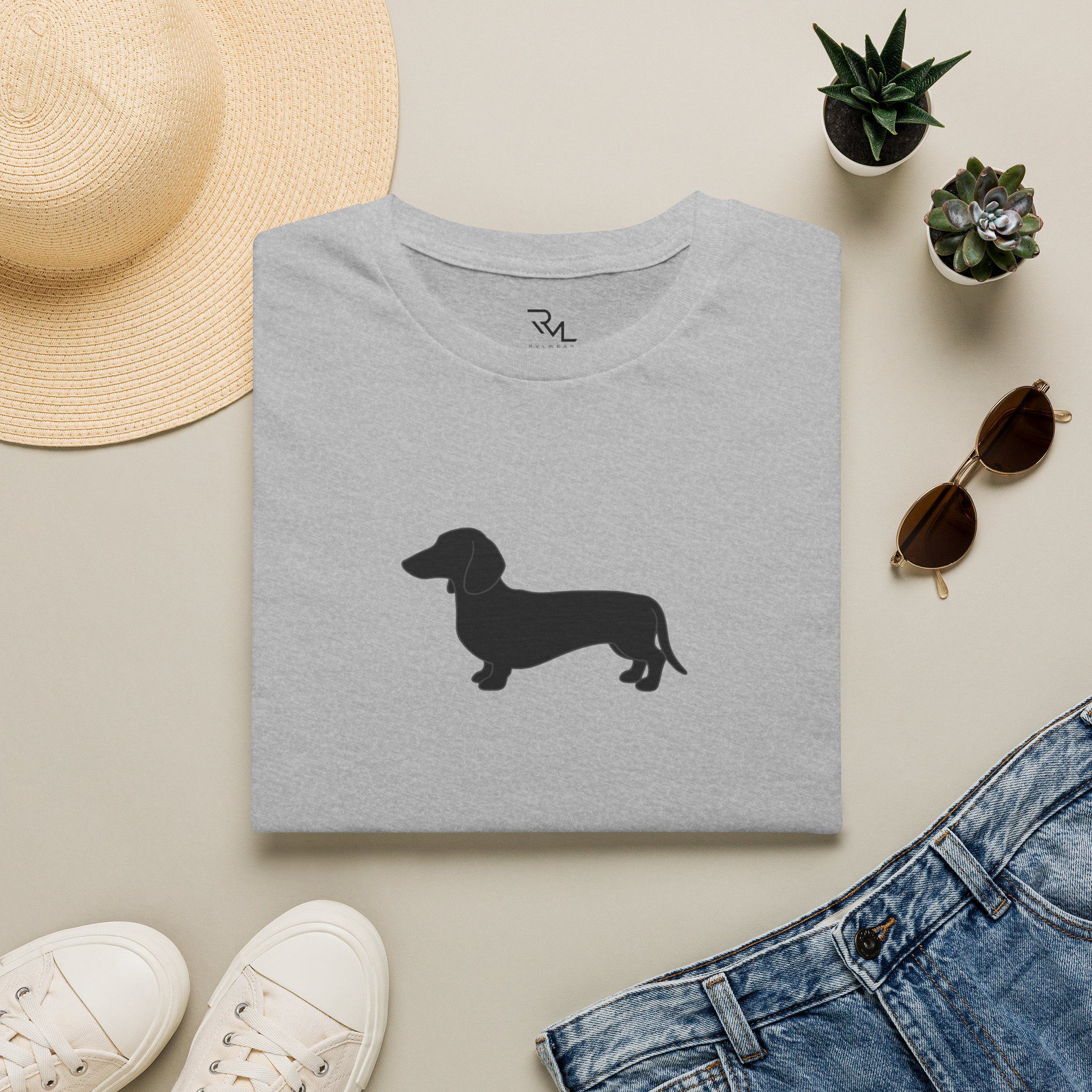 Dachshund Silhouette T-Shirt – Minimalist Sausage Dog Tee - Image 7