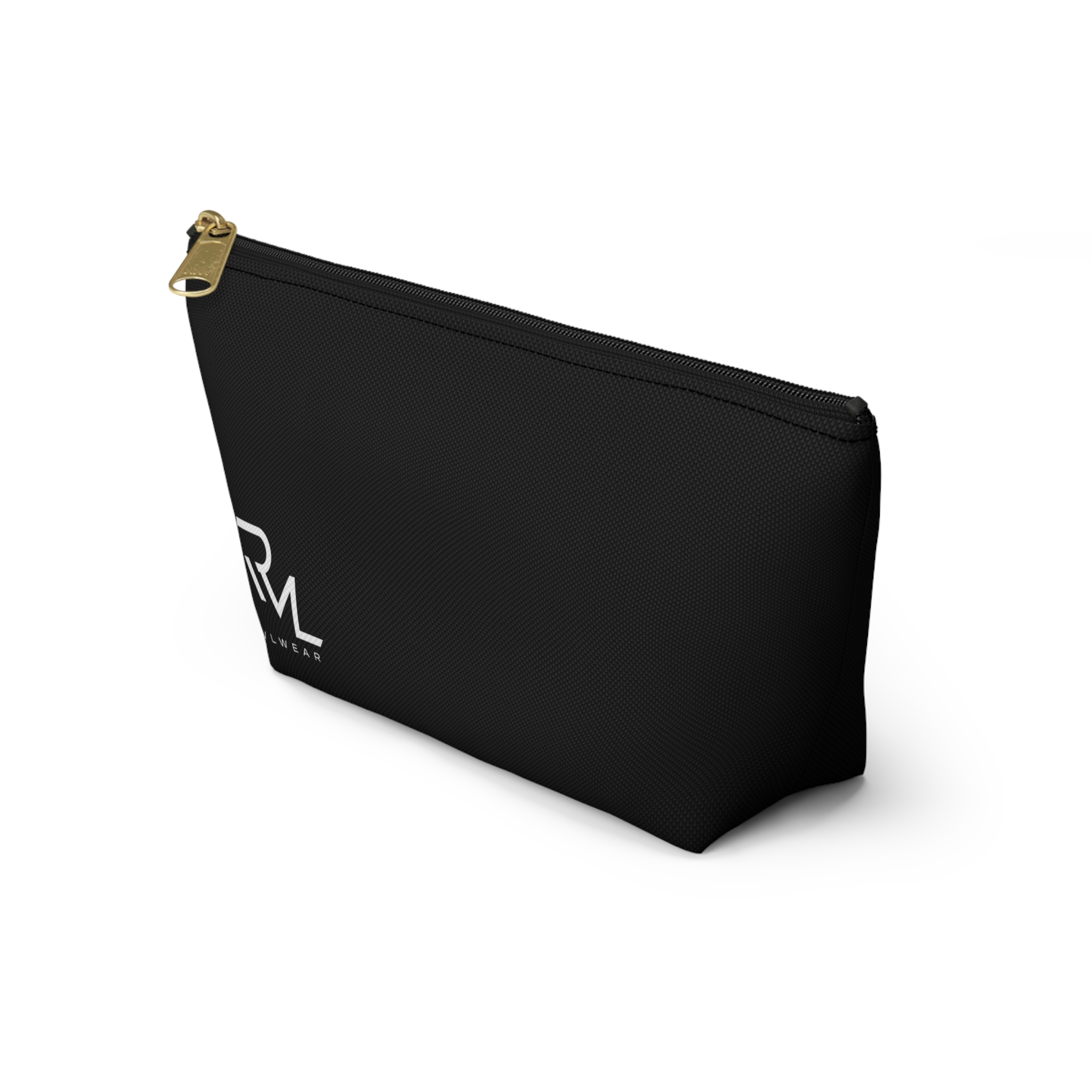 Black Logo Accessory Pouch — T-Bottom Cosmetic Bag - Image 5