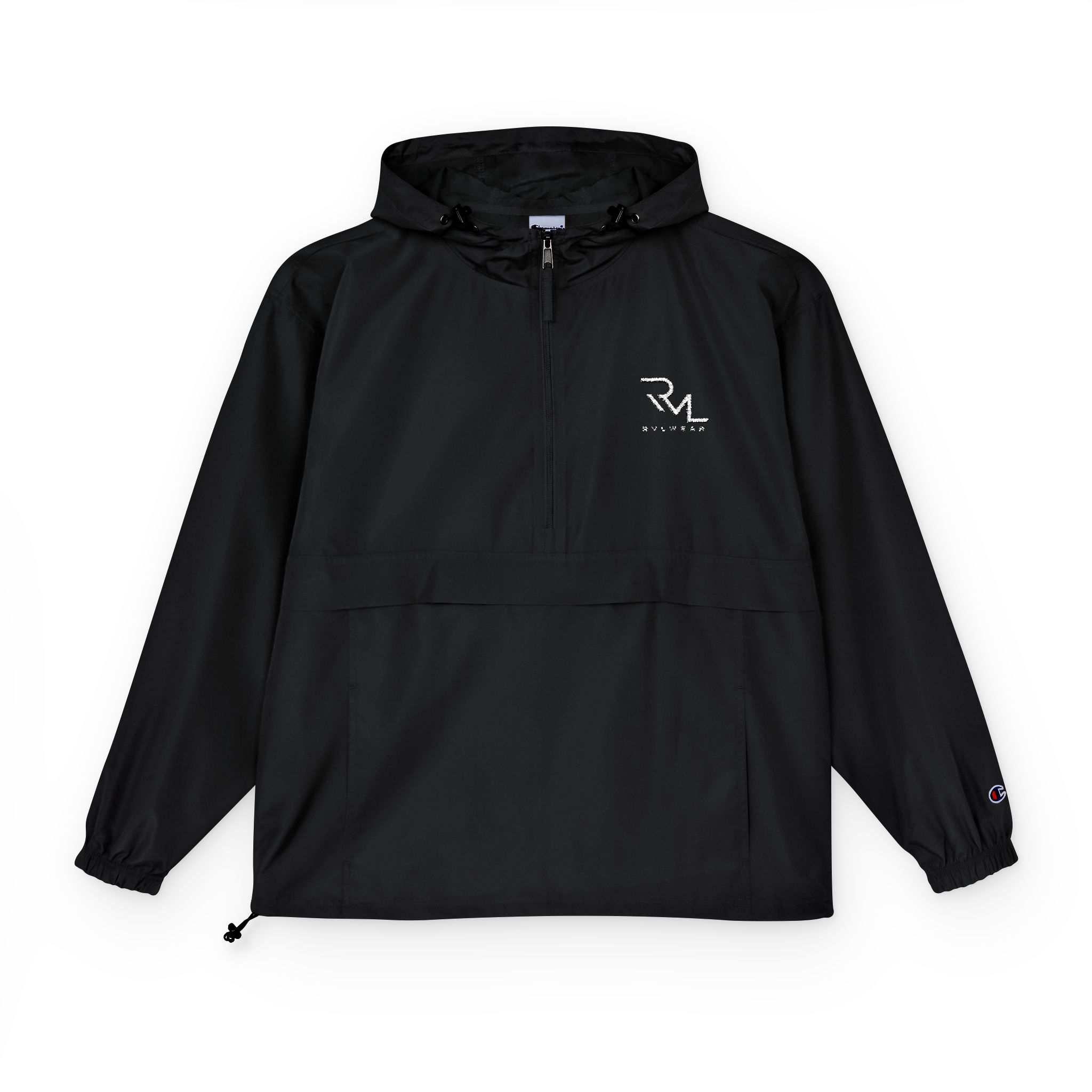 Packable Champion Anorak Jacket — Black Lightweight Windbreaker - Image 2