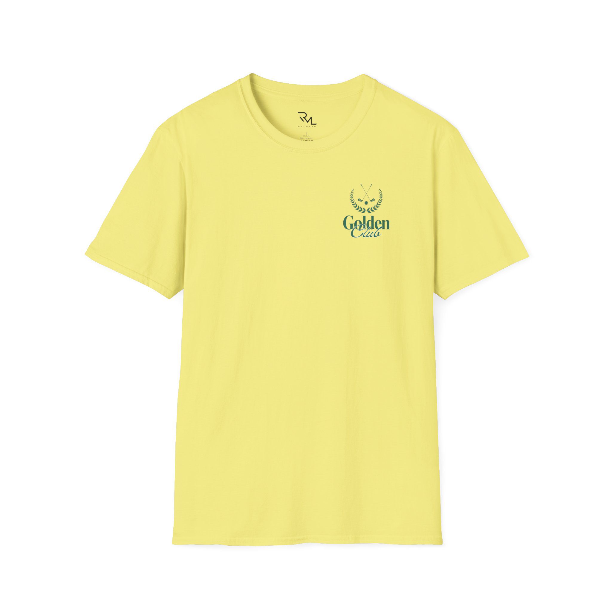 Golden Club T-Shirt — Minimal Leaf Logo Tee - Image 11
