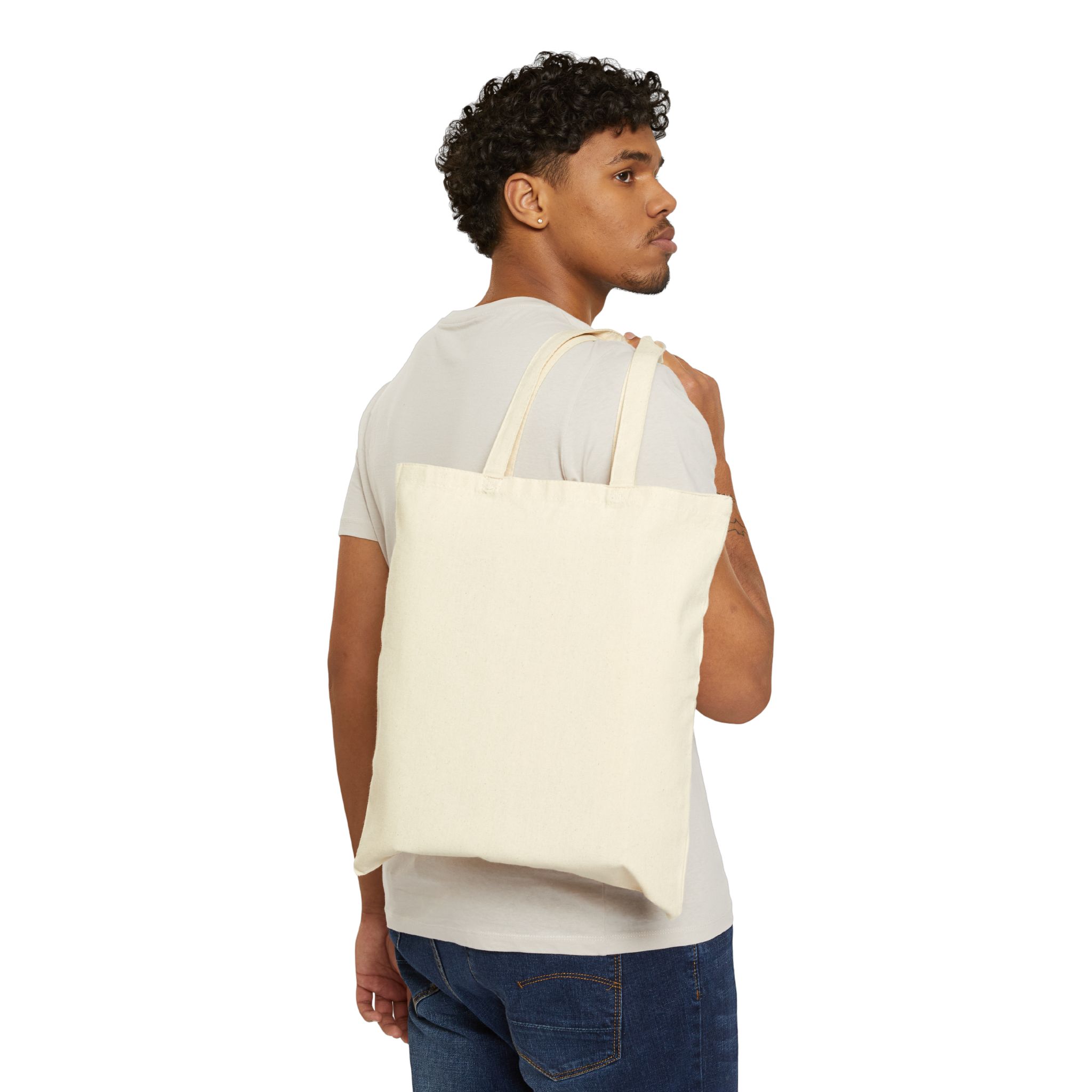 Canvas Tote Bag with Minimal RML Logo — Eco Cotton Market Tote - Image 4