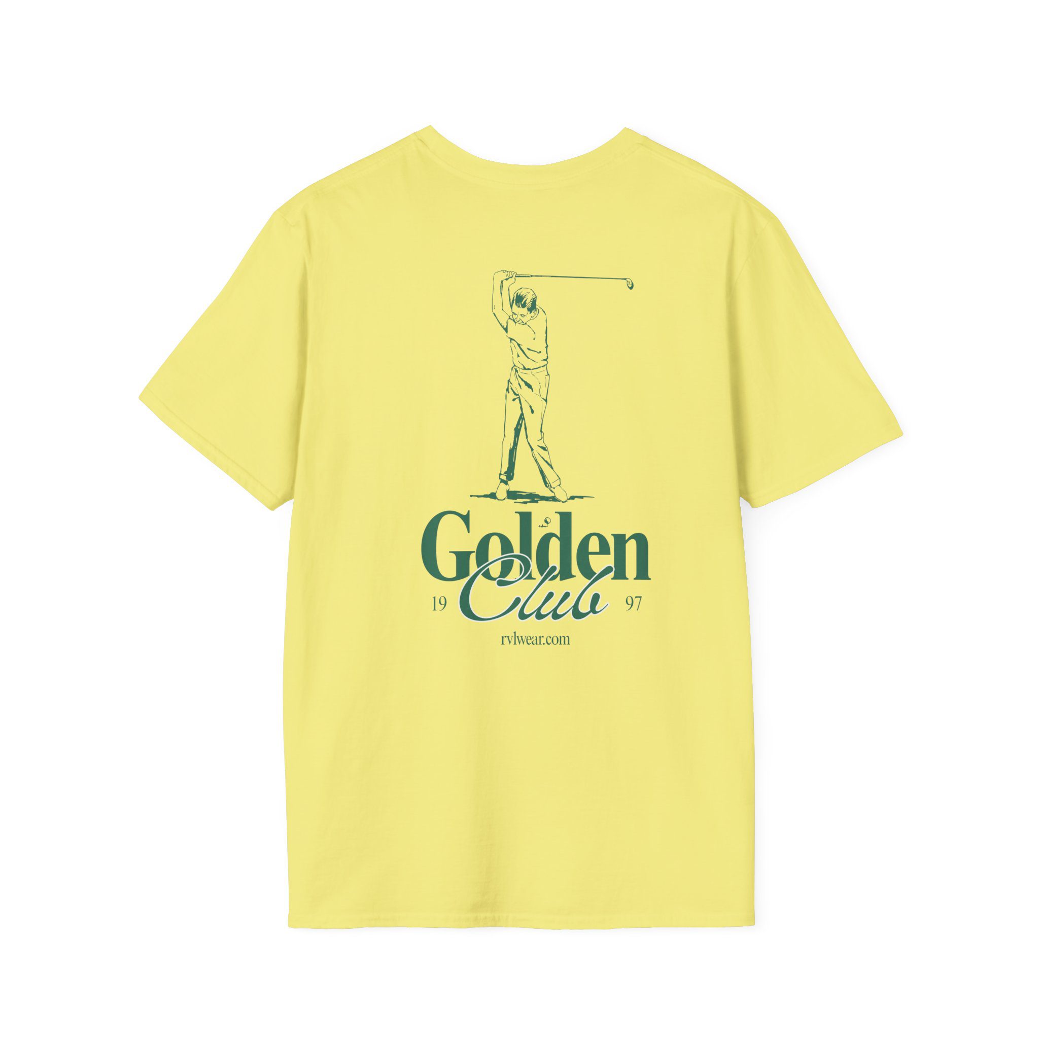 Golden Club T-Shirt — Minimal Leaf Logo Tee - Image 10