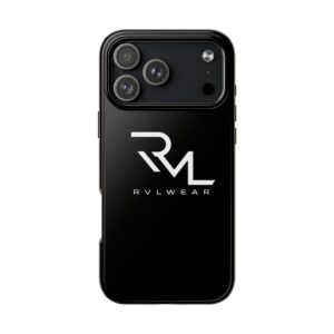 RVLWEAR Tough Phone Case — Slim Black Protective iPhone Cover with Logo