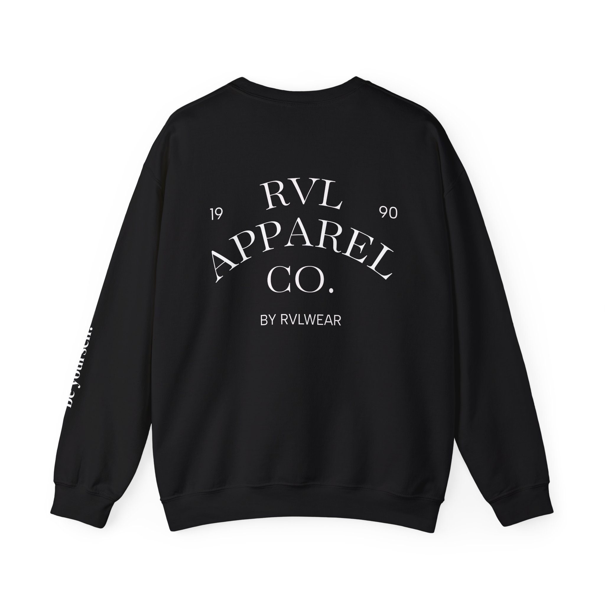 RVL Apparel Co. Crewneck Sweatshirt — Minimal Logo White Pullover - Image 9