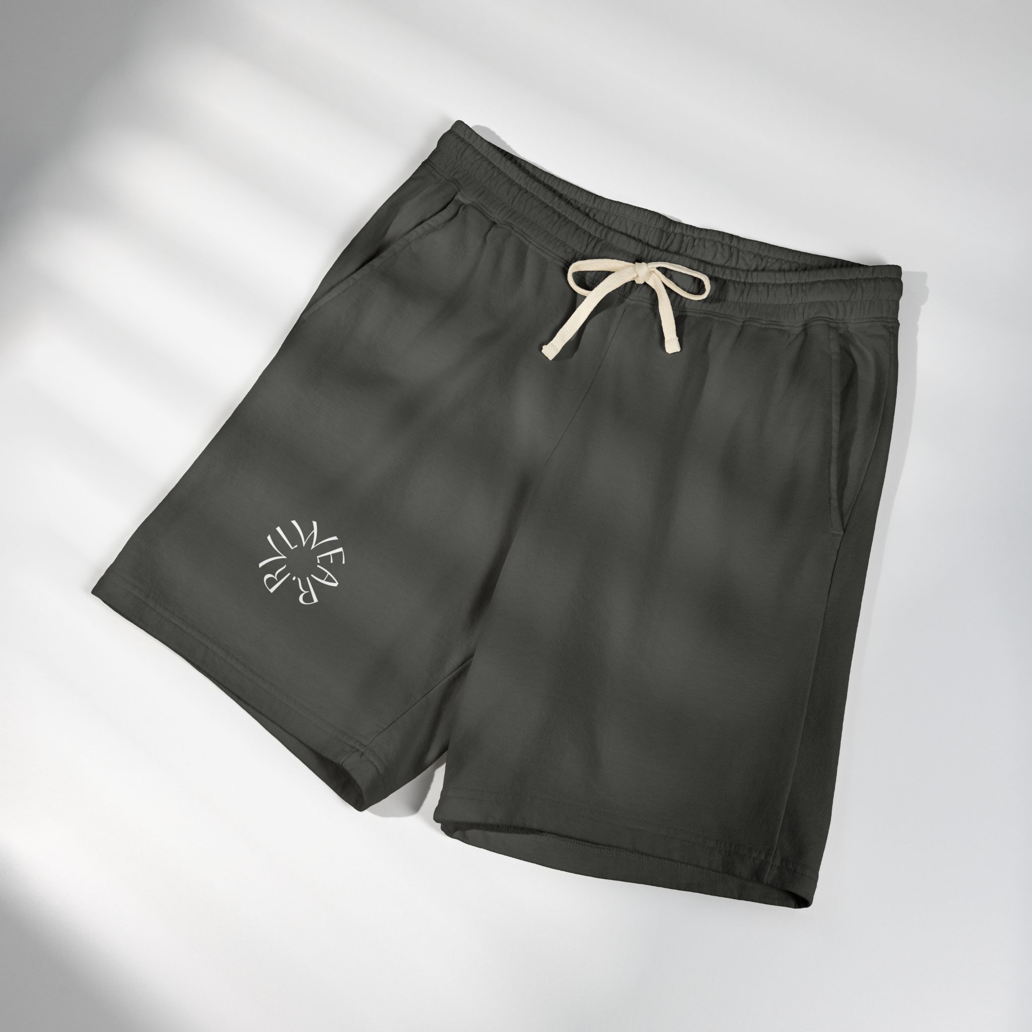 Lightweight Fleece Sweat Shorts — Minimal Sunburst Pocket Graphic - Image 8
