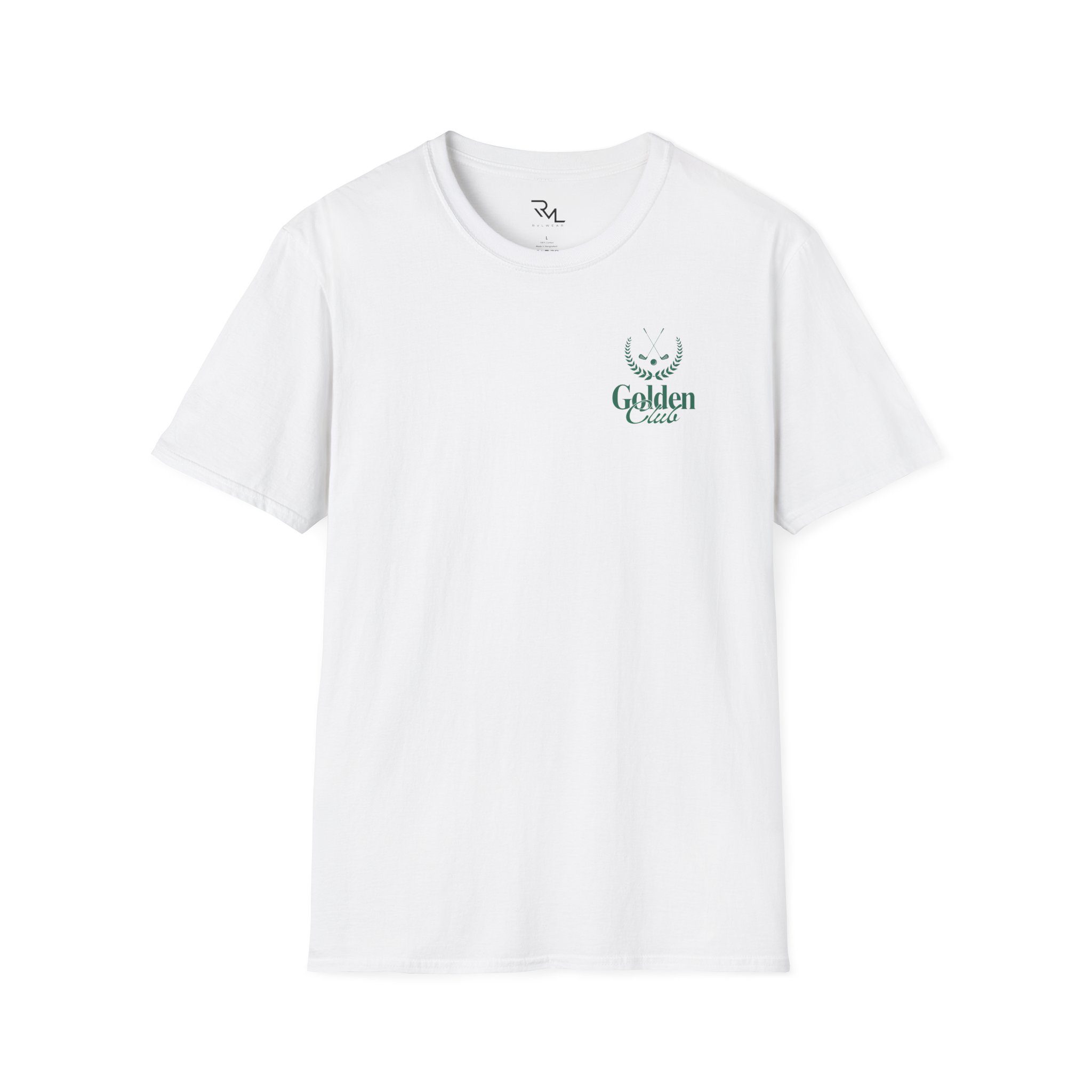 Golden Club T-Shirt — Minimal Leaf Logo Tee - Image 4