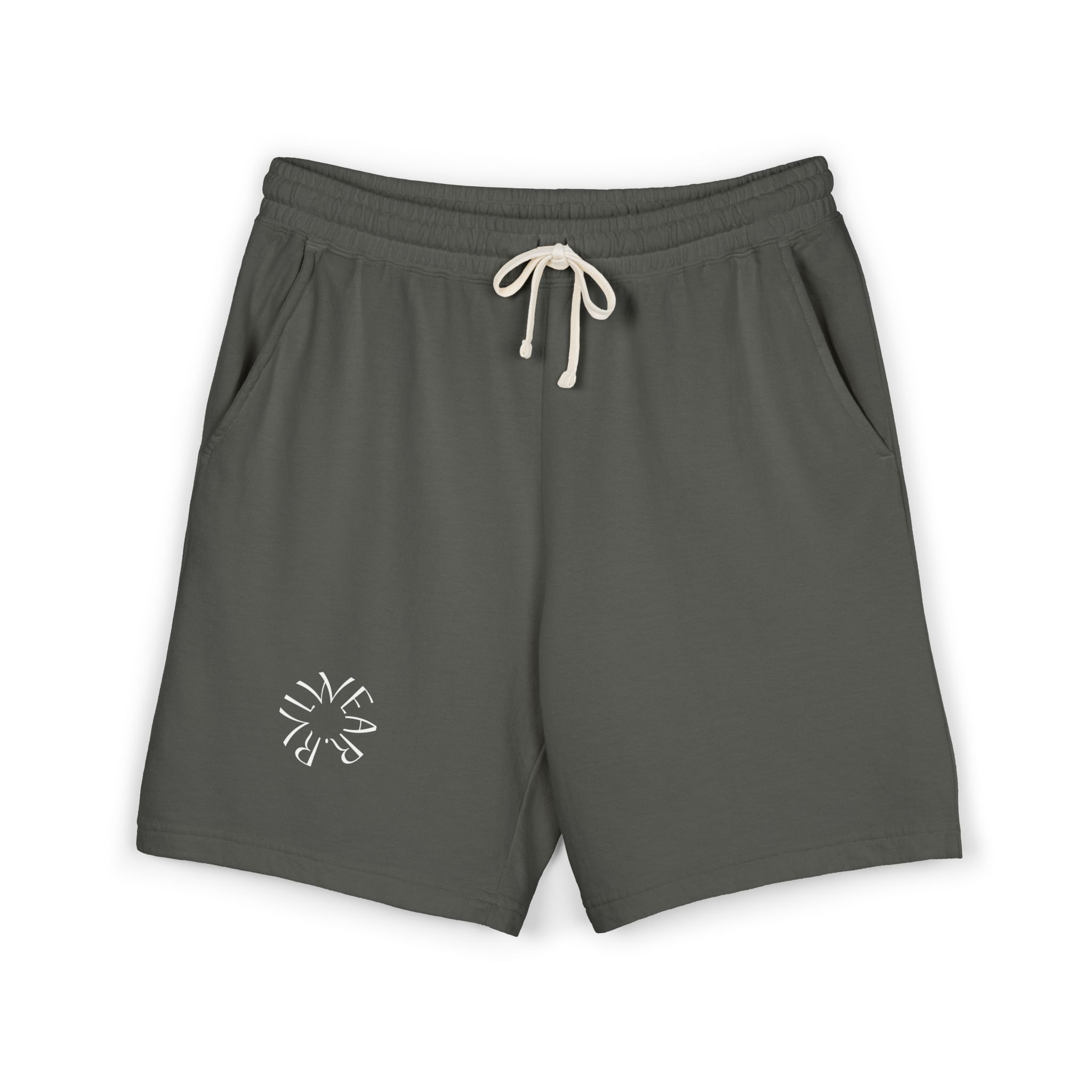 Lightweight Fleece Sweat Shorts — Minimal Sunburst Pocket Graphic - Image 6