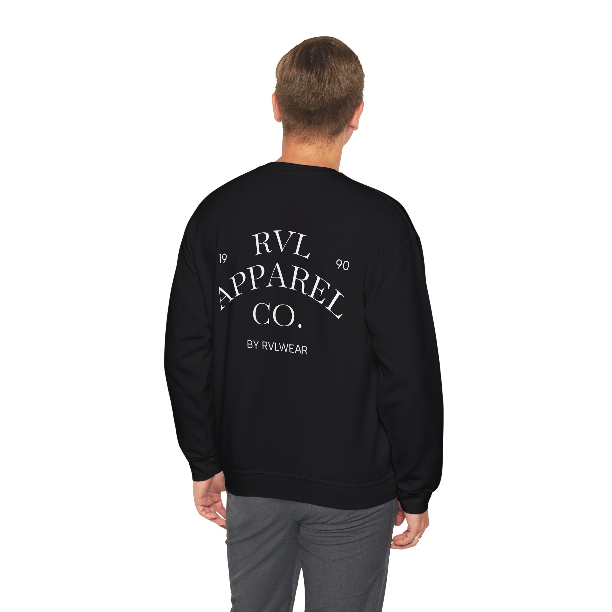 RVL Apparel Co. Crewneck Sweatshirt — Minimal Logo White Pullover - Image 12