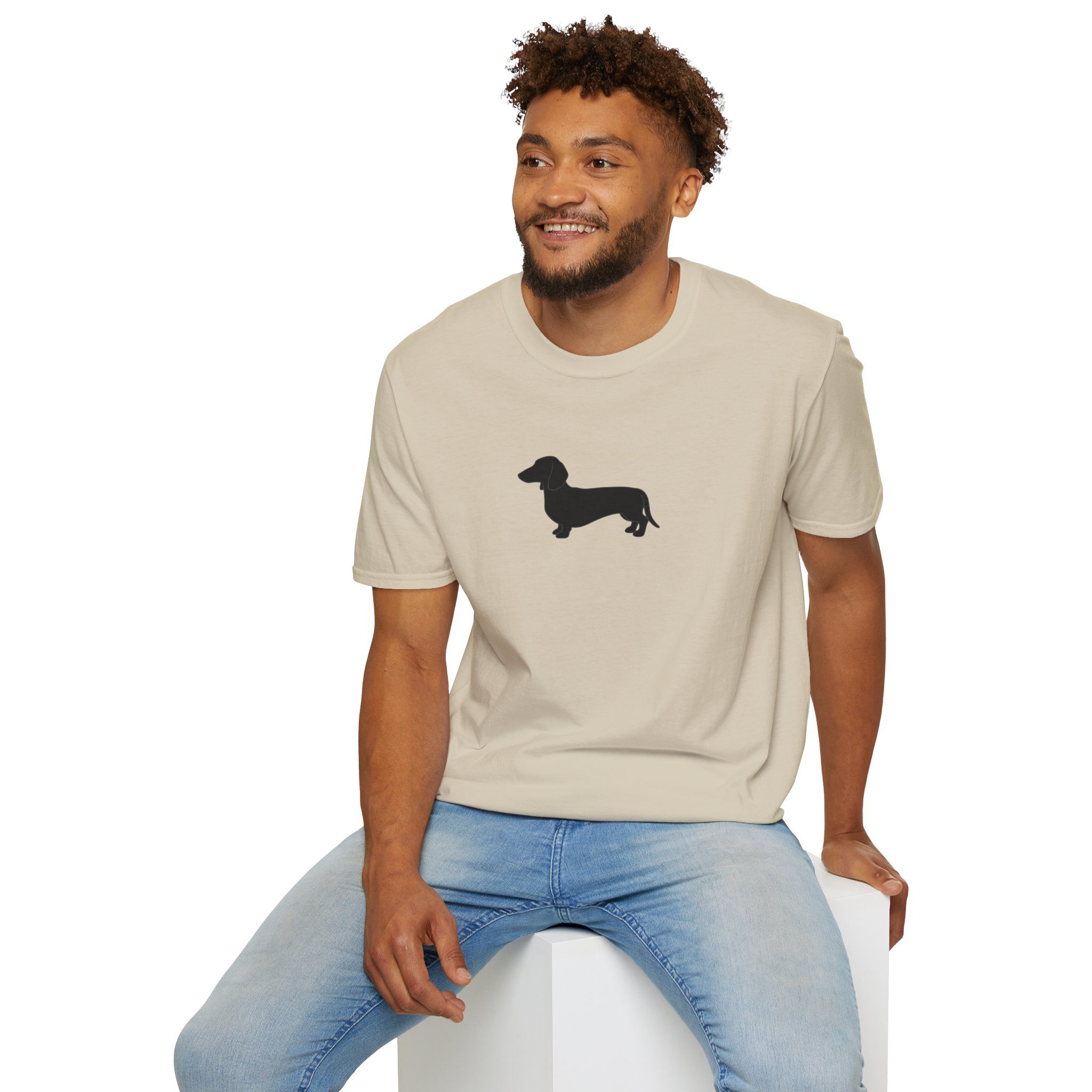Dachshund Silhouette T-Shirt – Minimalist Sausage Dog Tee - Image 14