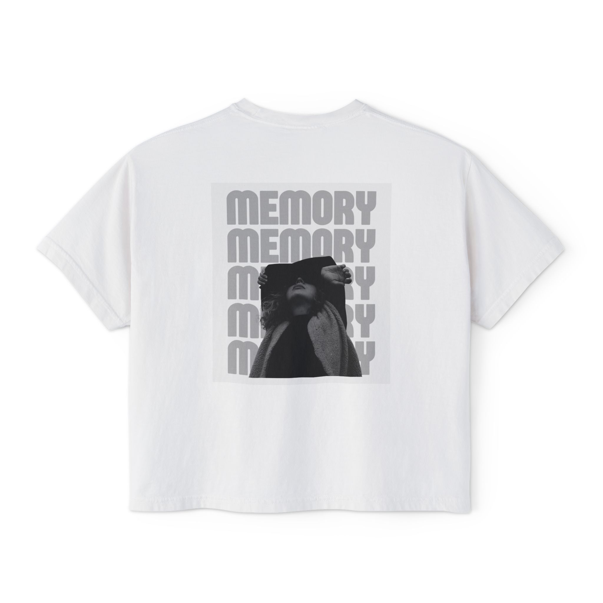 Memory Retro Boxy Tee – Vintage Photo Graphic Women's Crop Shirt - Image 3