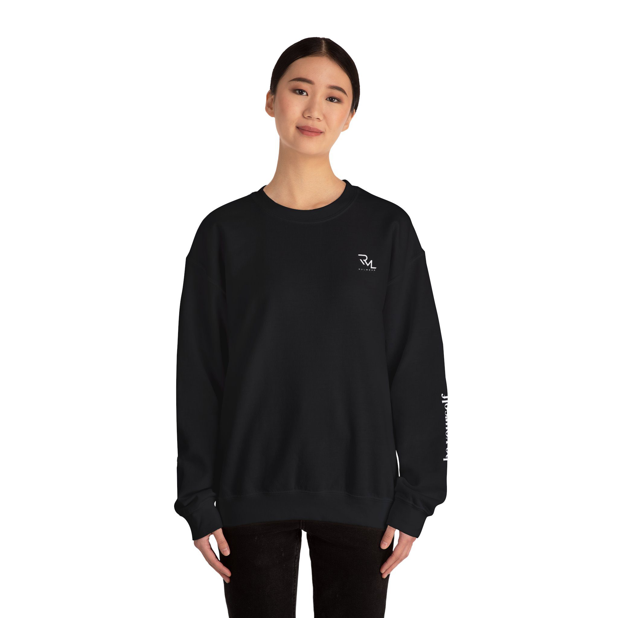 RVL Apparel Co. Crewneck Sweatshirt — Minimal Logo White Pullover - Image 13