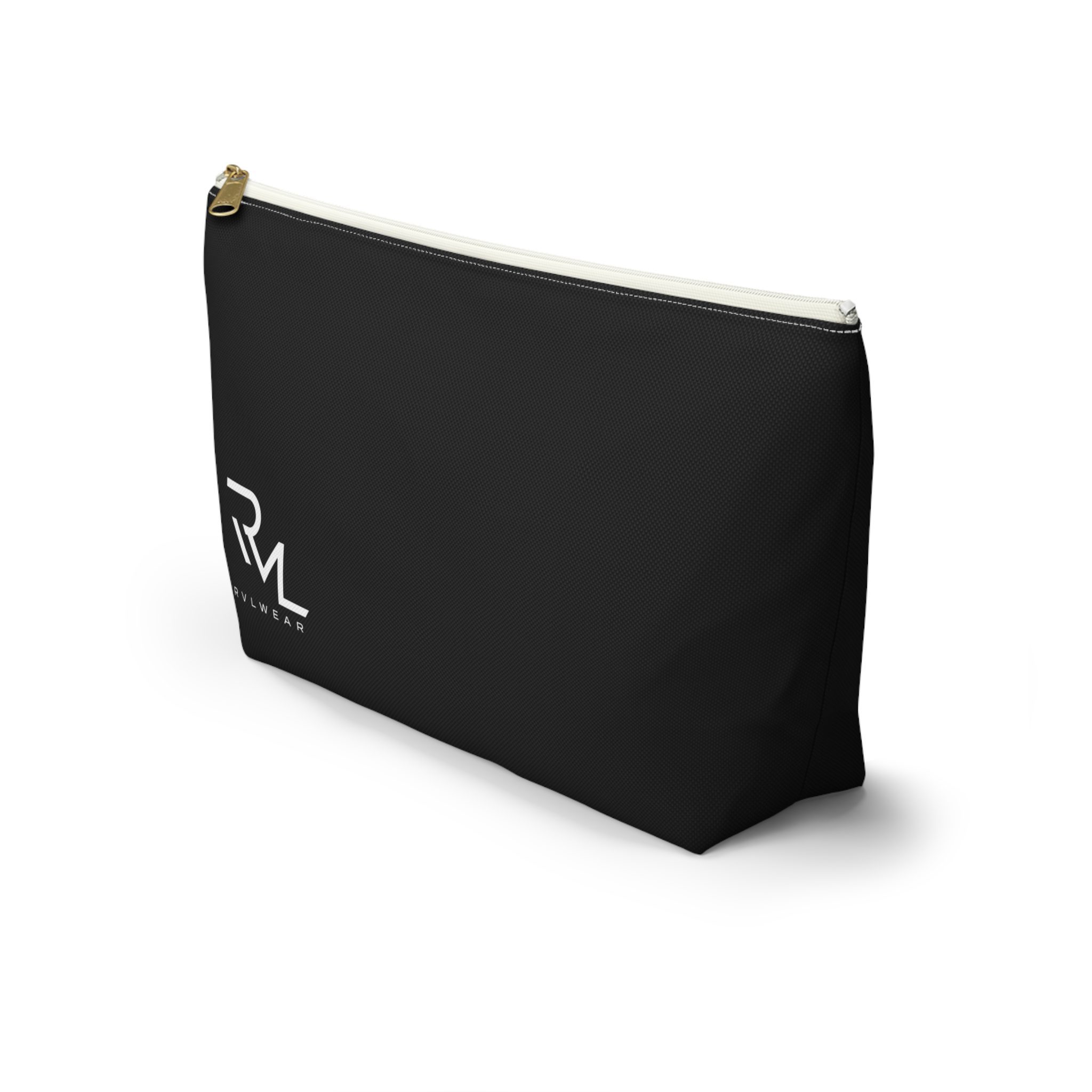 Black Logo Accessory Pouch — T-Bottom Cosmetic Bag - Image 4